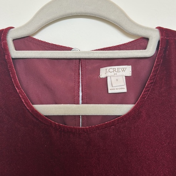 J Crew Factory Drapey Velvet Peplum Tank Top - Picture 4 of 6